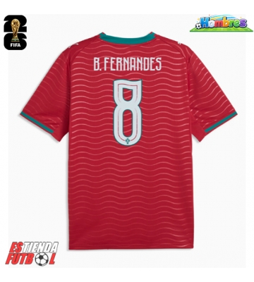 Portugal Bruno Fernandes #8 Primera Equipación Mundial 2026 Manga Corta Portugal Bruno Fernandes #8 Primera Equipación Mundial 2026 Manga Corta